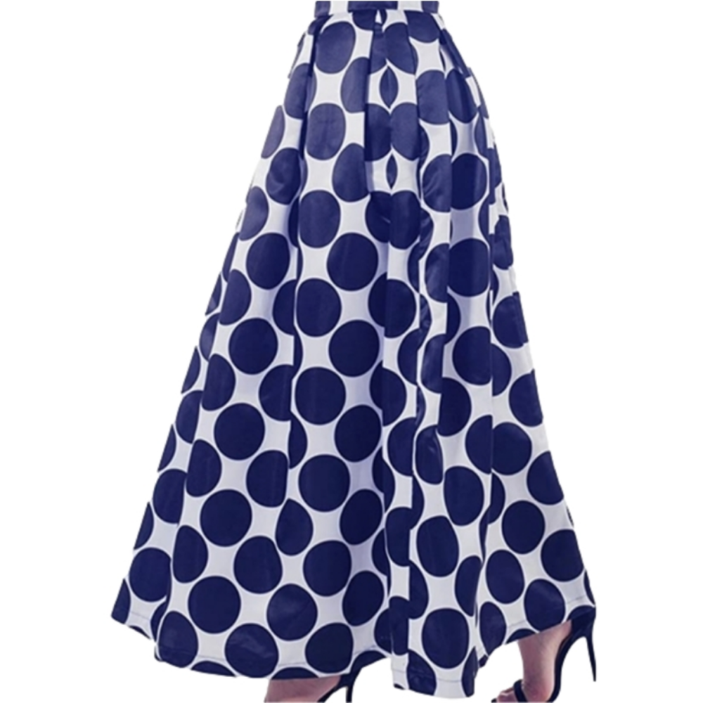 Long Polka Dot Skirt
